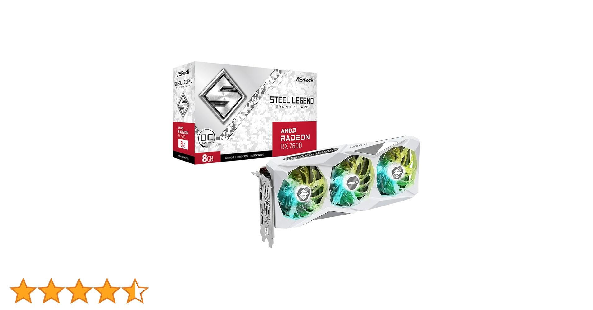 グラフィックボード・グラボ・ビデオカード ASRock Radeon RX7600 Steel Legend 8GB OC Amazon | ASRock Radeon / RX7600 搭載 グラフィックボード